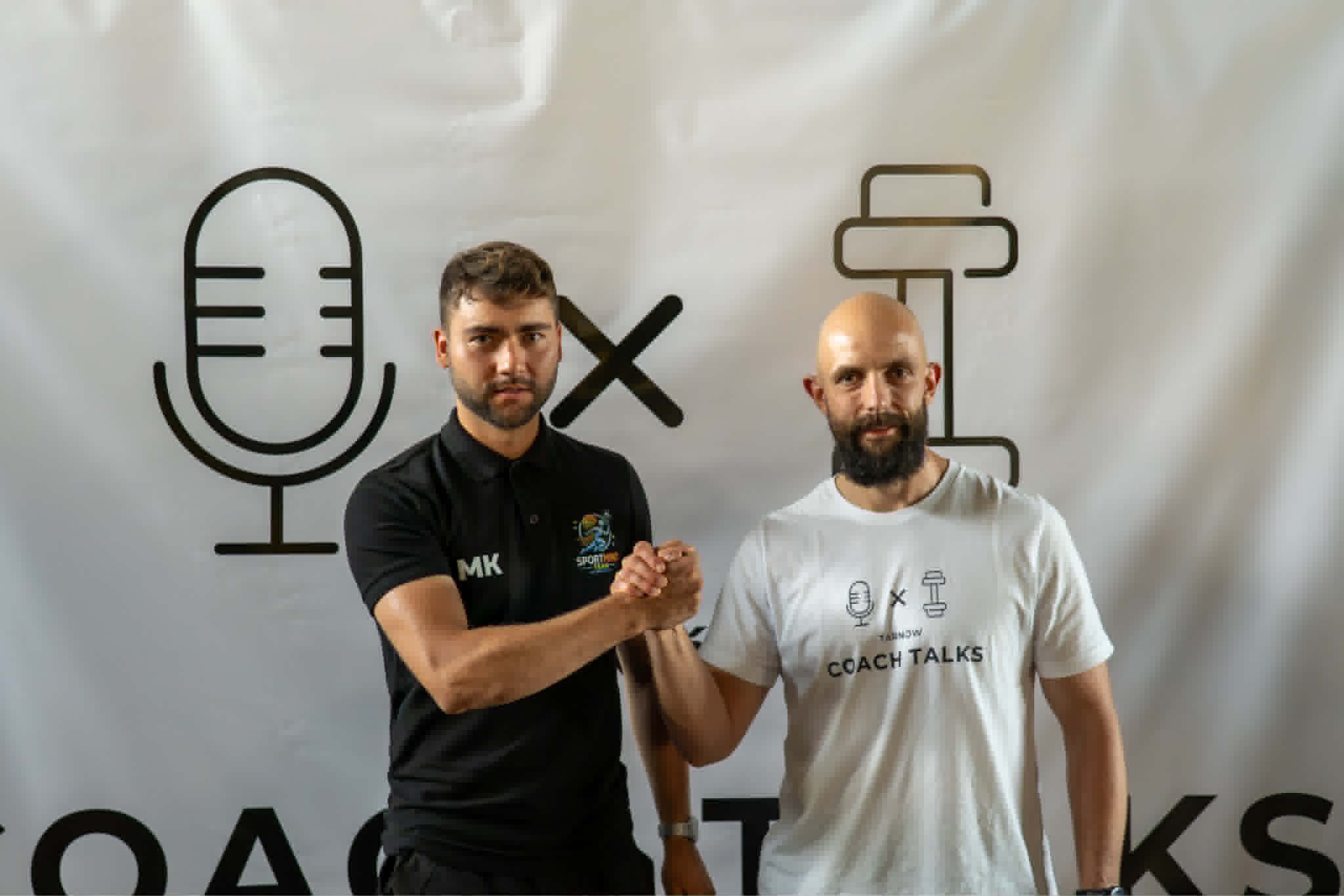 Trener SportMind Team Tarnów z zawodnikiem Westovii na meczu