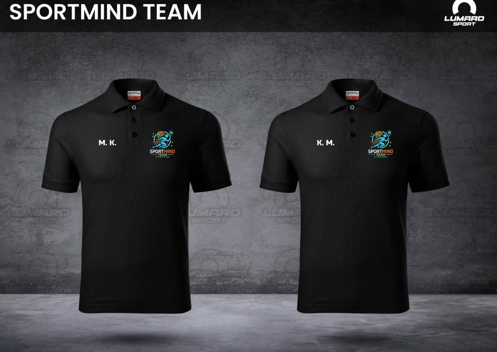 Koszulki polo SportMind Team z inicjałami trenerów